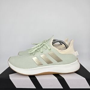 New adidas Cloudfoam Pure 'Linen Green Gum' Women's Running Shoes Size 7
